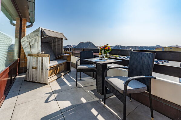 Ferienwohnung Alice34-15 -Südbalkon mit Strandkorb